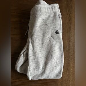 Carhartt Light Heather Gray Speckled Sweatpants with Logo Patch